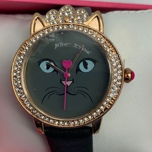 Betsey Johnson Purrfect Black Cat PKitty Watch